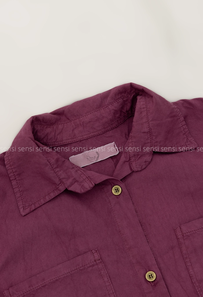 شومیز لینن بغل دکمه کد1005091